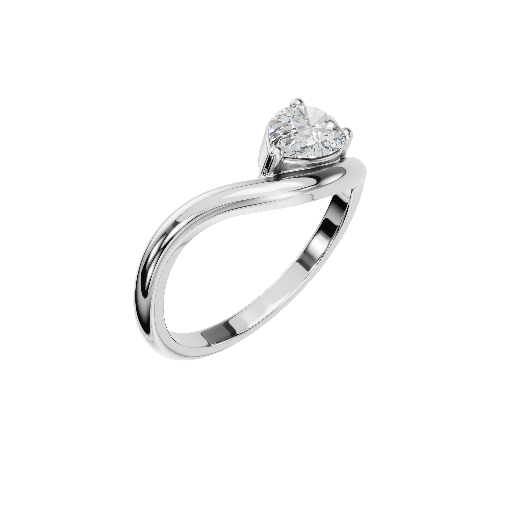PEAR FANCY SOLITAIRE RING