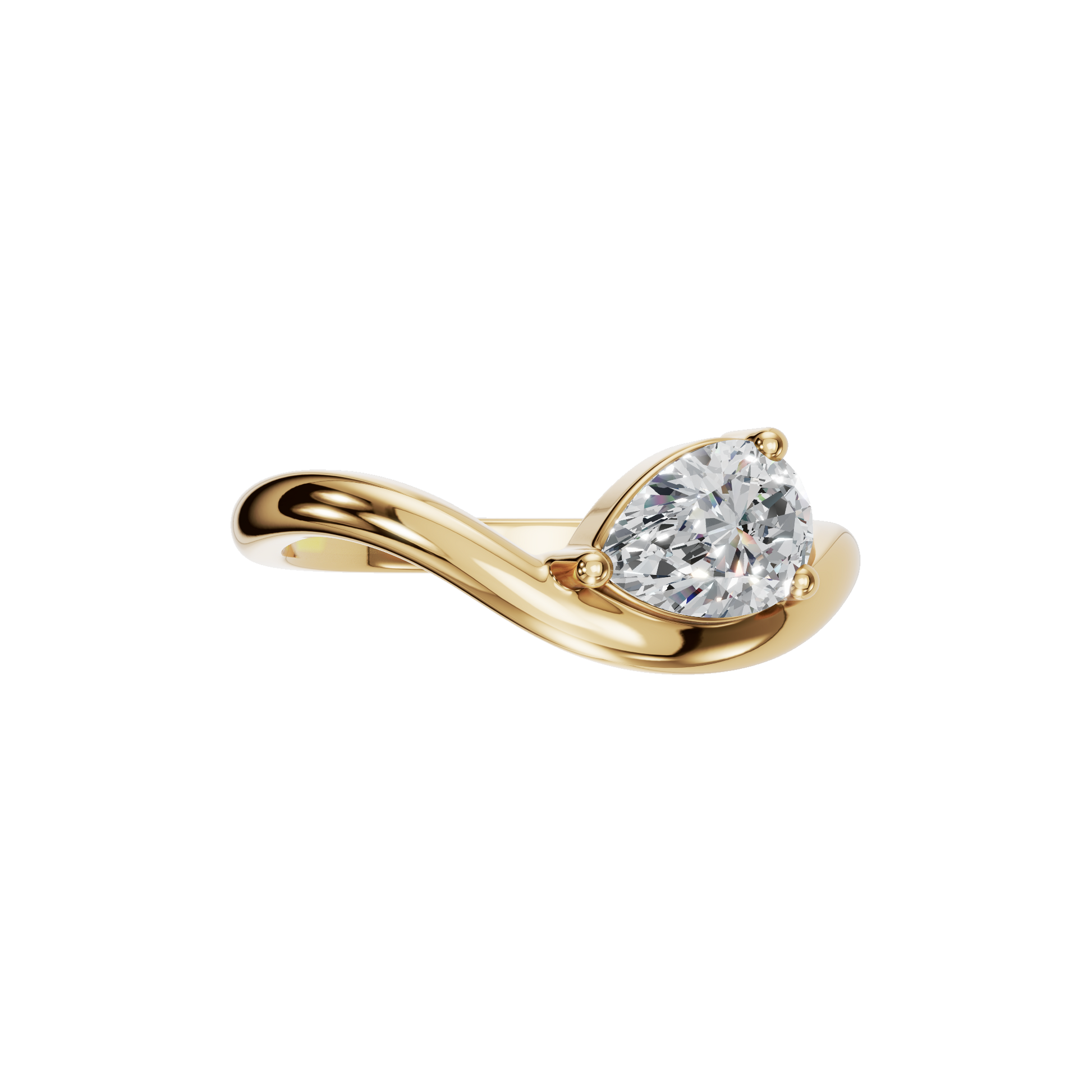 PEAR FANCY SOLITAIRE RING - M&D Signature Jewels