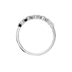MARQUISE ROUND HALF ETERNITY WEDDING BAND