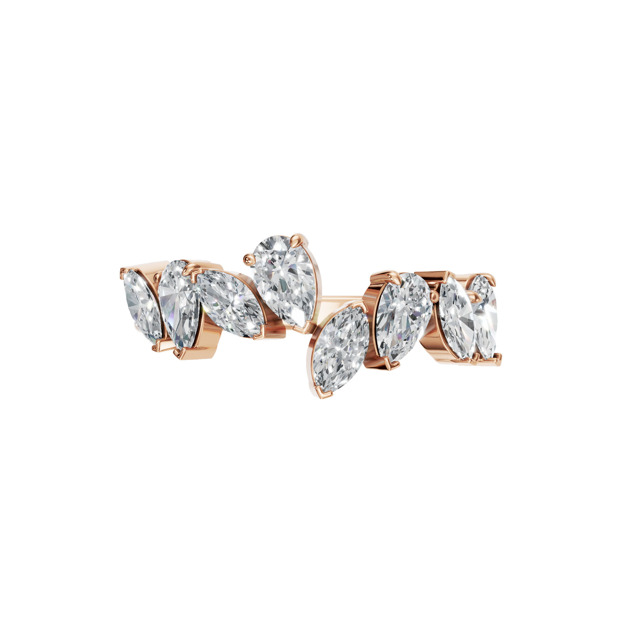 PEAR MARQUISE WEDDING BAND