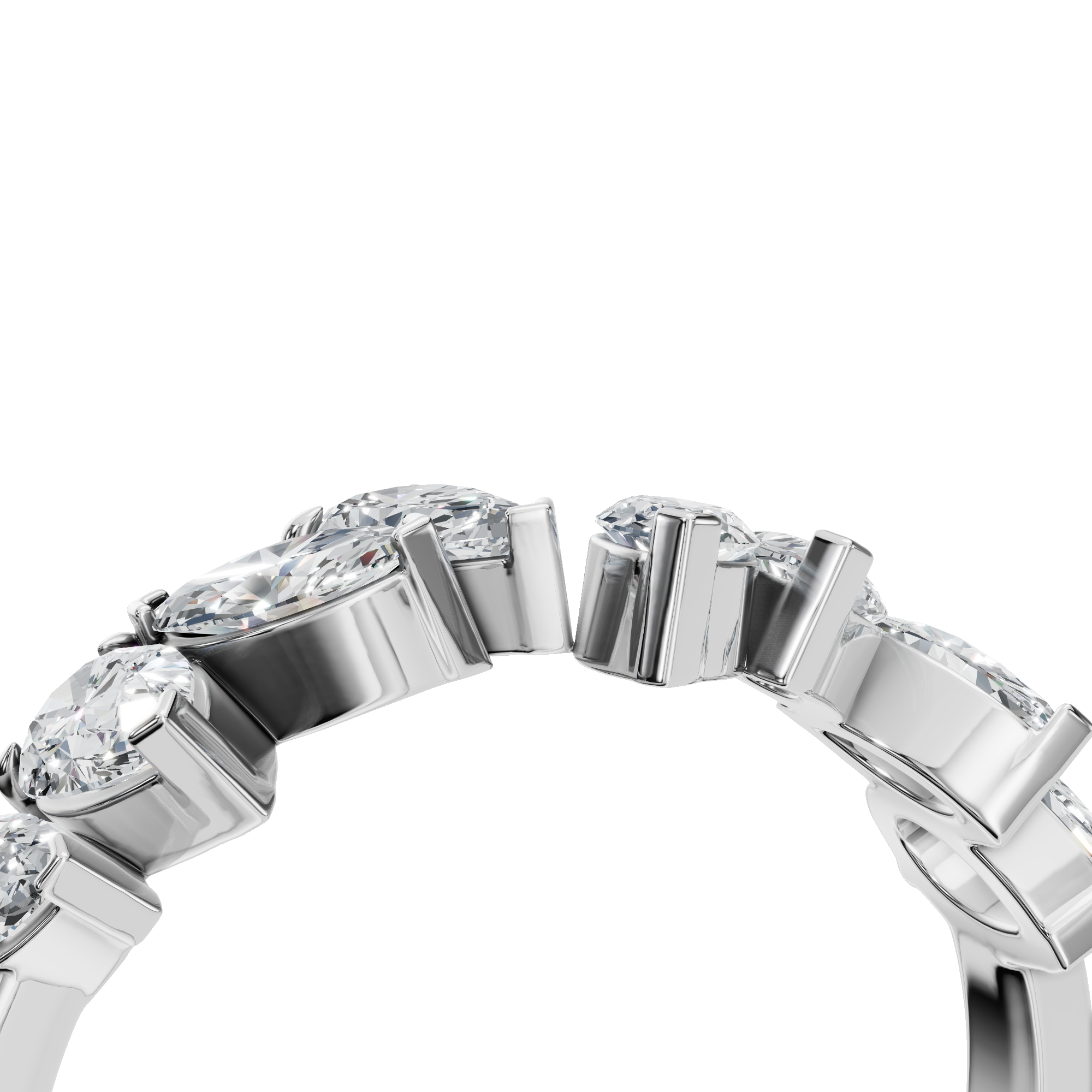 PEAR MARQUISE WEDDING BAND