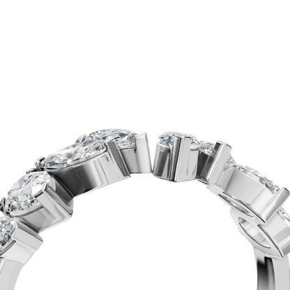 PEAR MARQUISE WEDDING BAND - M&D Signature Jewels