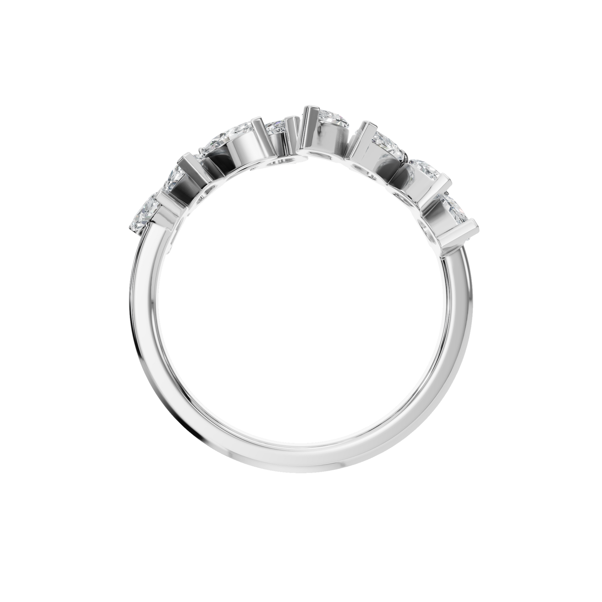 PEAR MARQUISE WEDDING BAND - M&D Signature Jewels