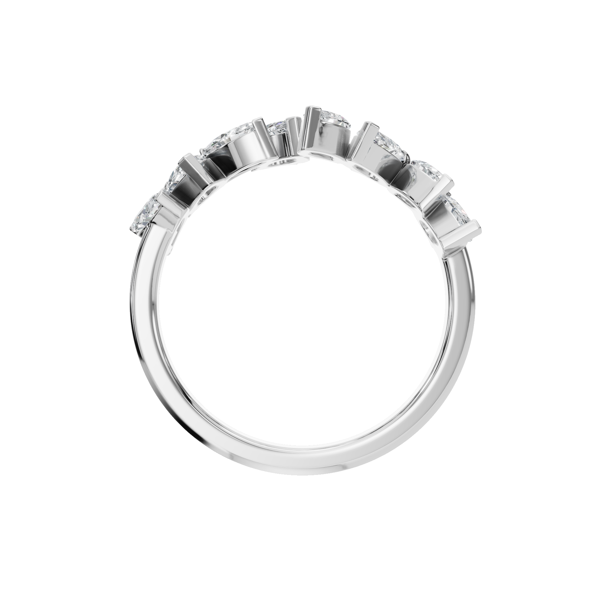 PEAR MARQUISE WEDDING BAND