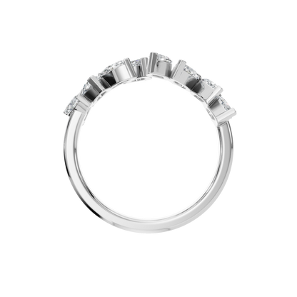 PEAR MARQUISE WEDDING BAND - M&D Signature Jewels