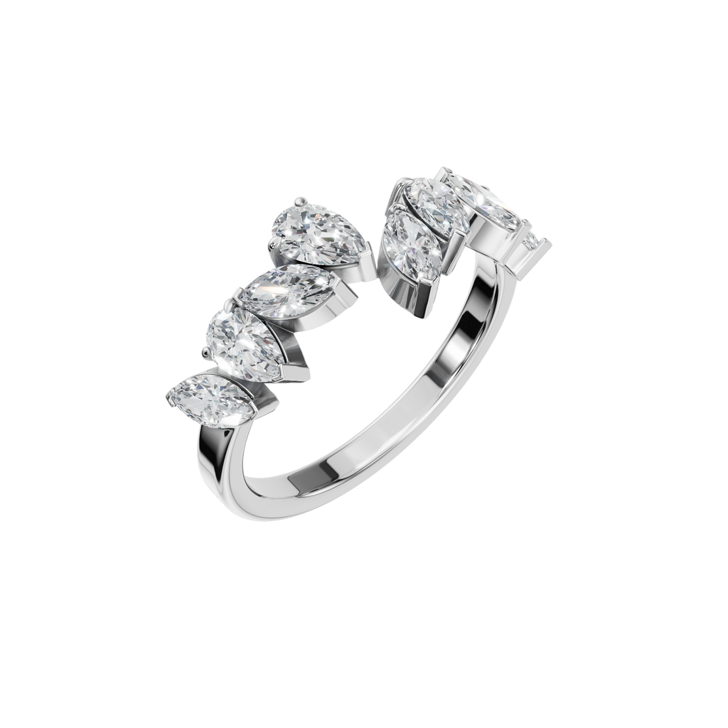 PEAR MARQUISE WEDDING BAND