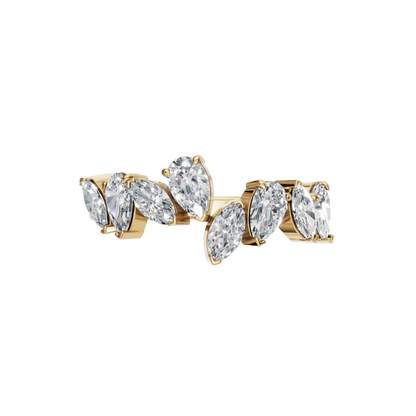 PEAR MARQUISE WEDDING BAND - M&D Signature Jewels