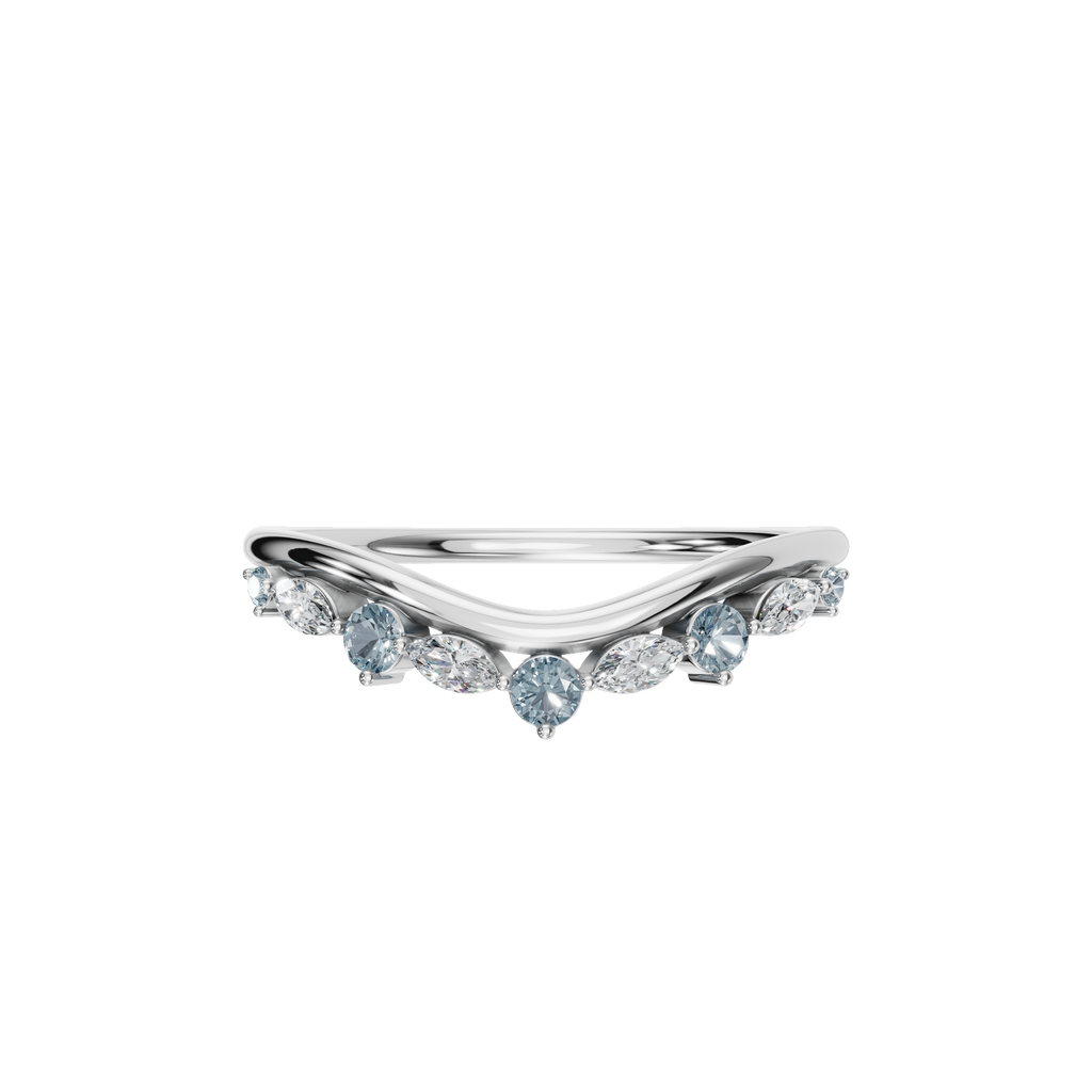 ROUND MARQUISE WEDDING BAND