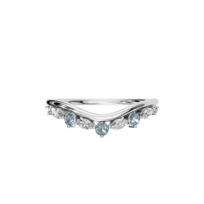 ROUND MARQUISE WEDDING BAND - M&D Signature Jewels