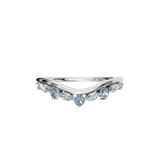ROUND MARQUISE WEDDING BAND