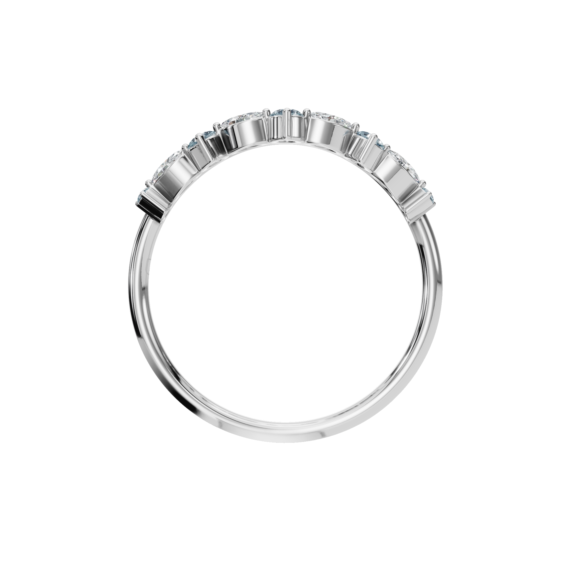 ROUND MARQUISE WEDDING BAND