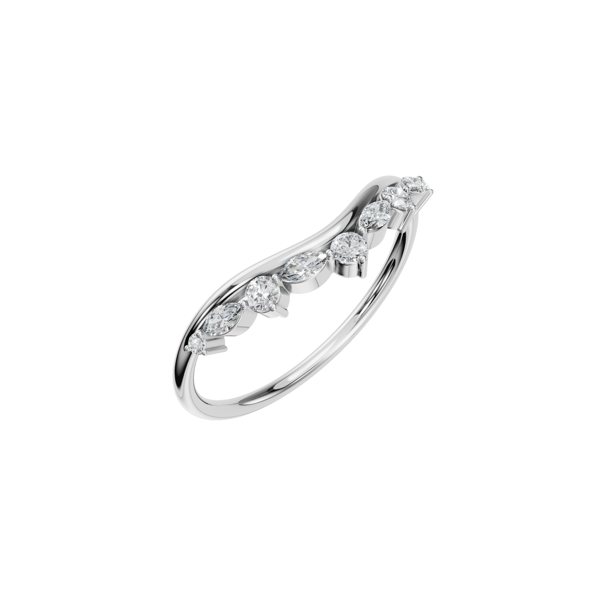 ROUND MARQUISE WEDDING BAND