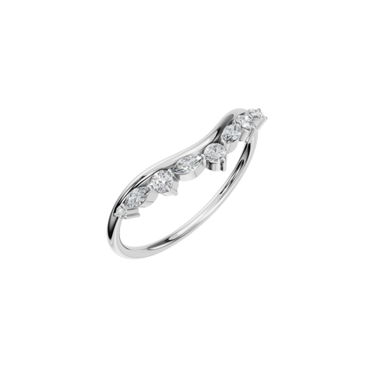 ROUND MARQUISE WEDDING BAND - M&D Signature Jewels