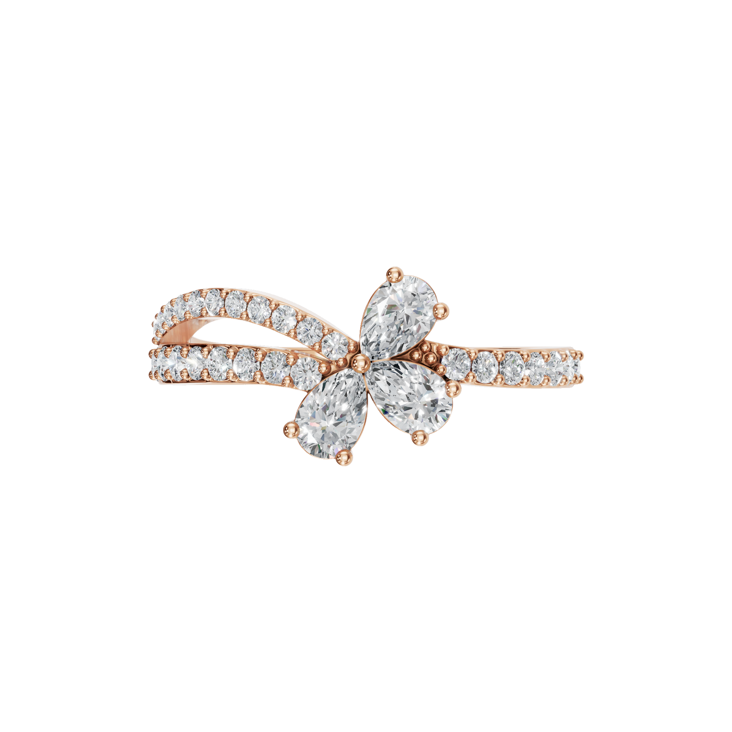 PEAR PAVE WEDDING BAND - M&D Signature Jewels