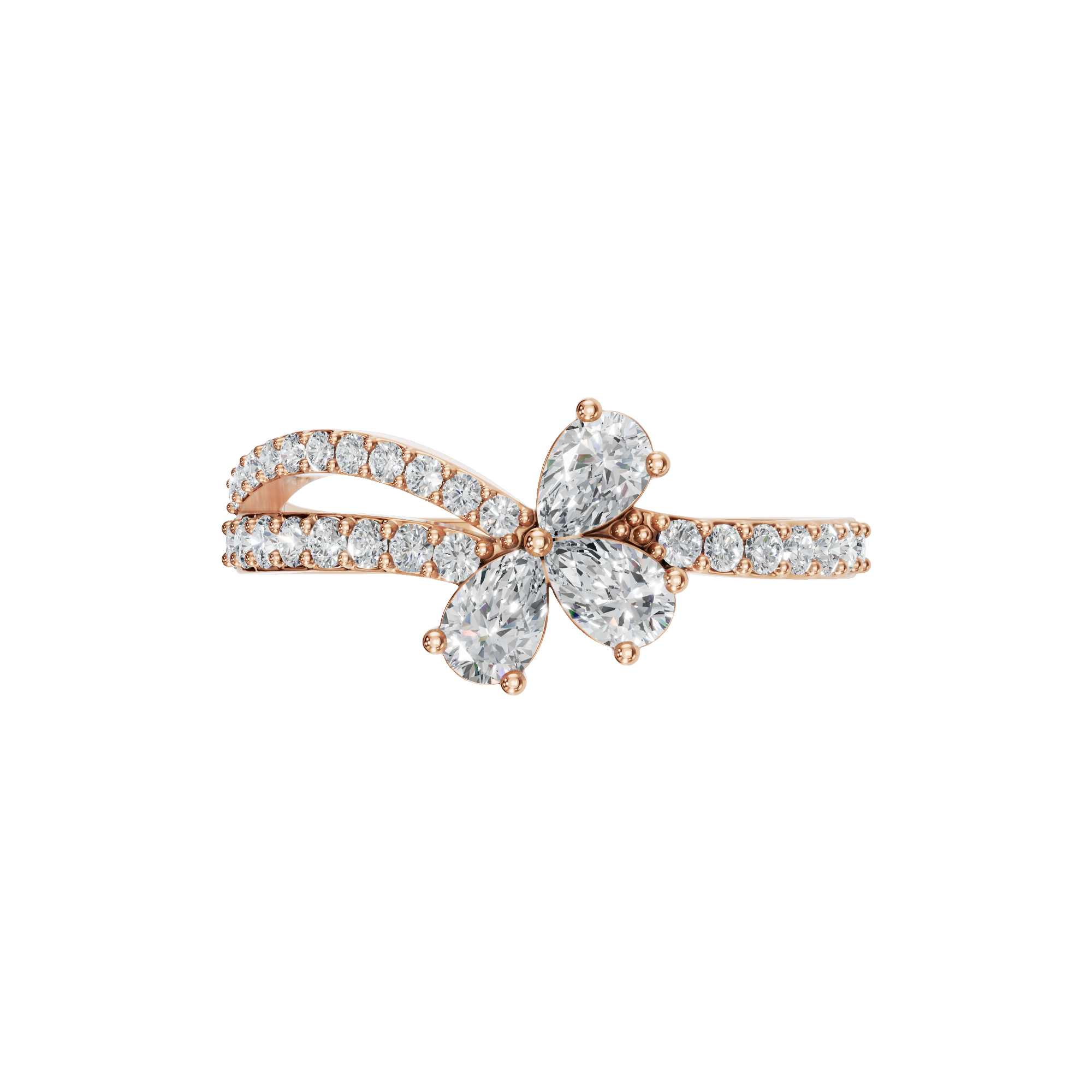 PEAR PAVE WEDDING BAND