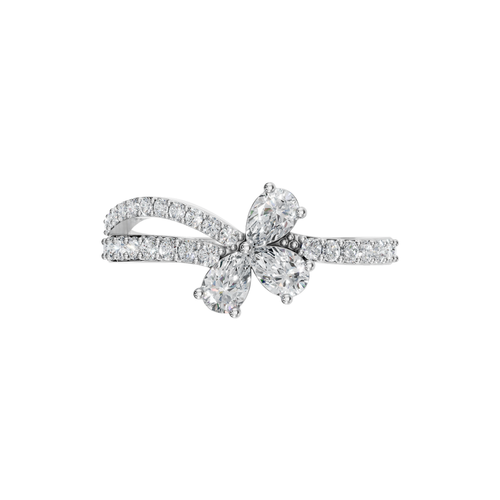 PEAR PAVE WEDDING BAND