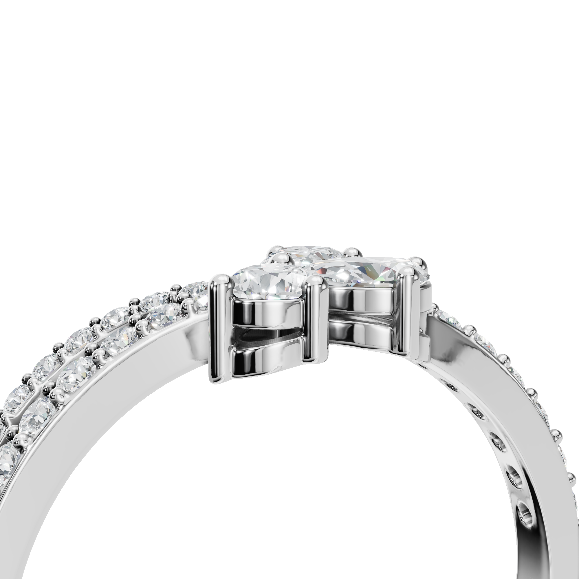 PEAR PAVE WEDDING BAND