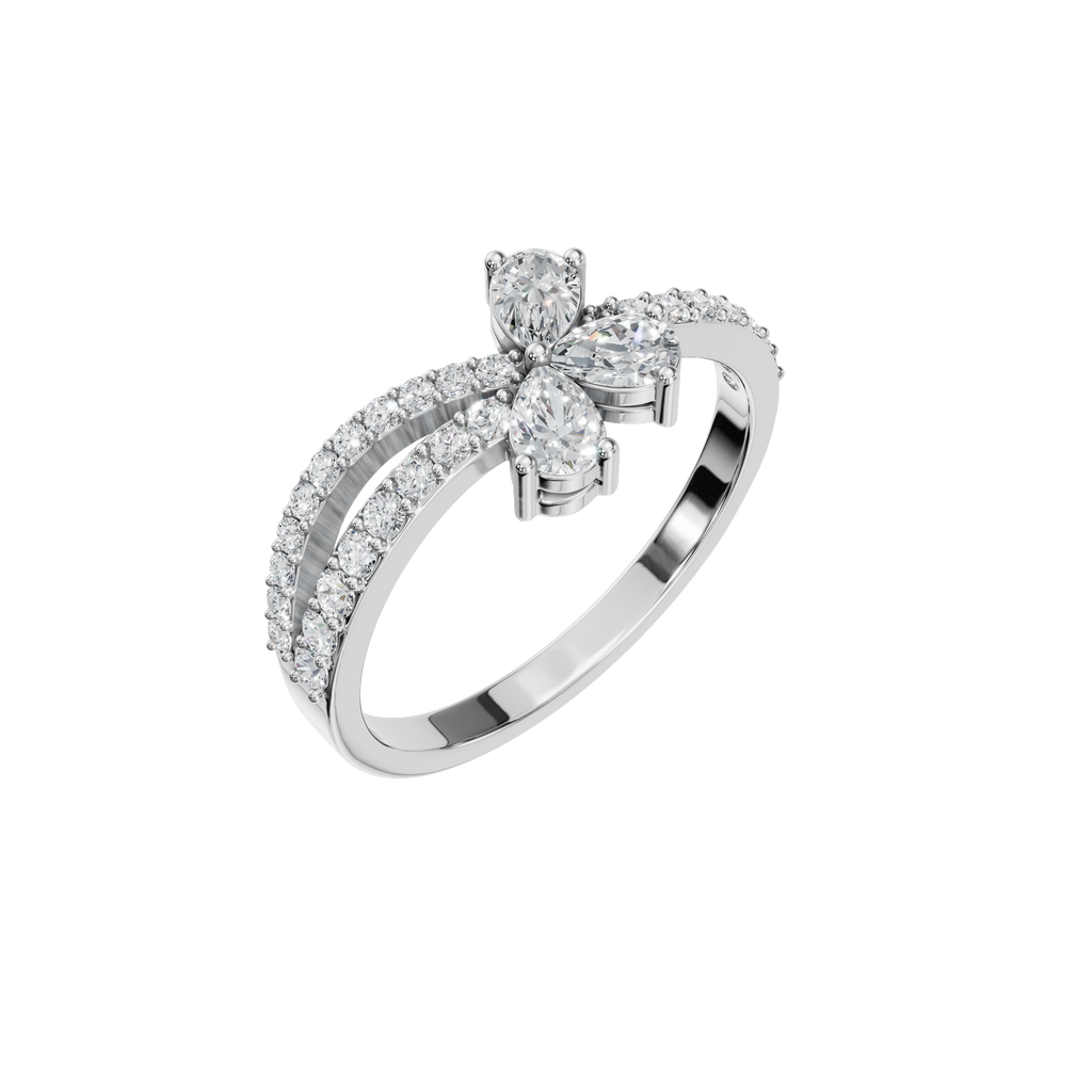 PEAR PAVE WEDDING BAND