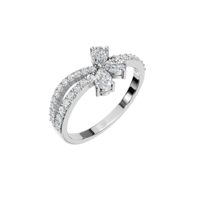 PEAR PAVE WEDDING BAND - M&D Signature Jewels