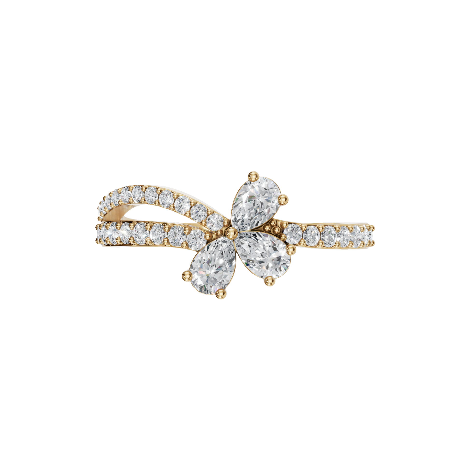 PEAR PAVE WEDDING BAND - M&D Signature Jewels