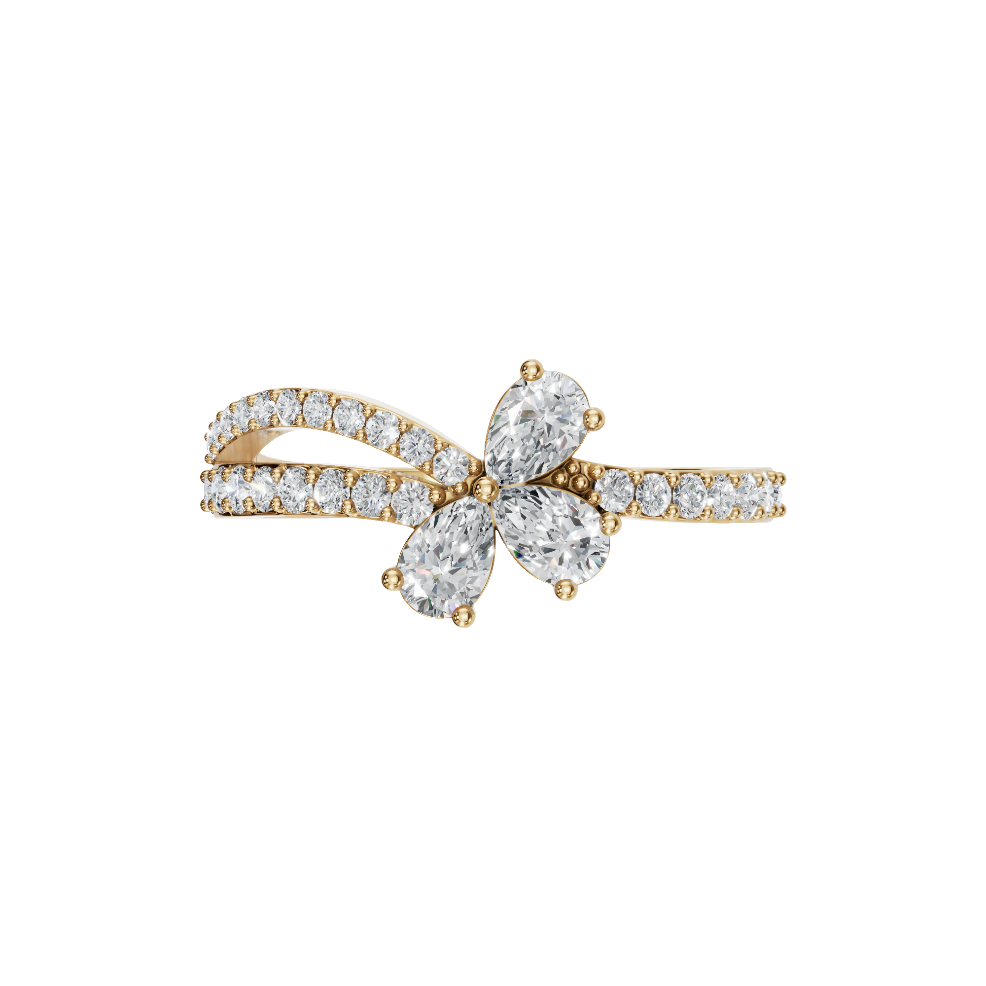 PEAR PAVE WEDDING BAND