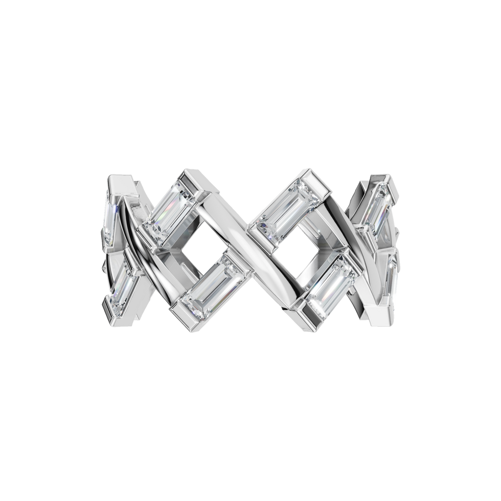 FANCY BAGUETTE WEDDING BAND