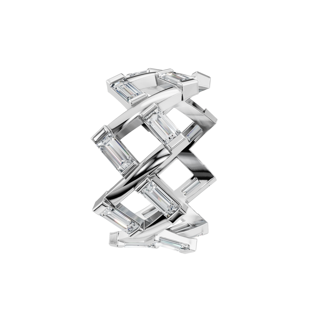 FANCY BAGUETTE WEDDING BAND