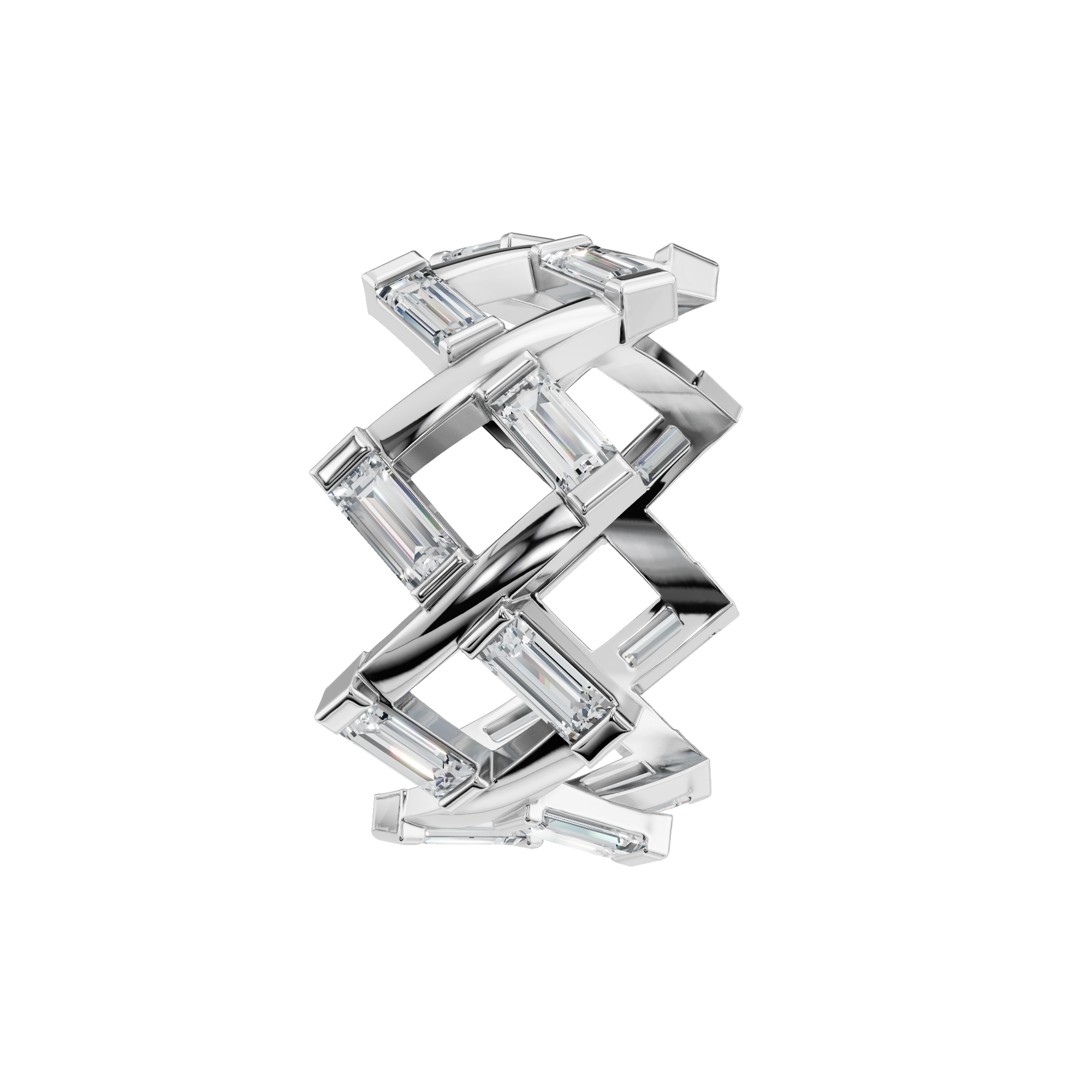 FANCY BAGUETTE WEDDING BAND