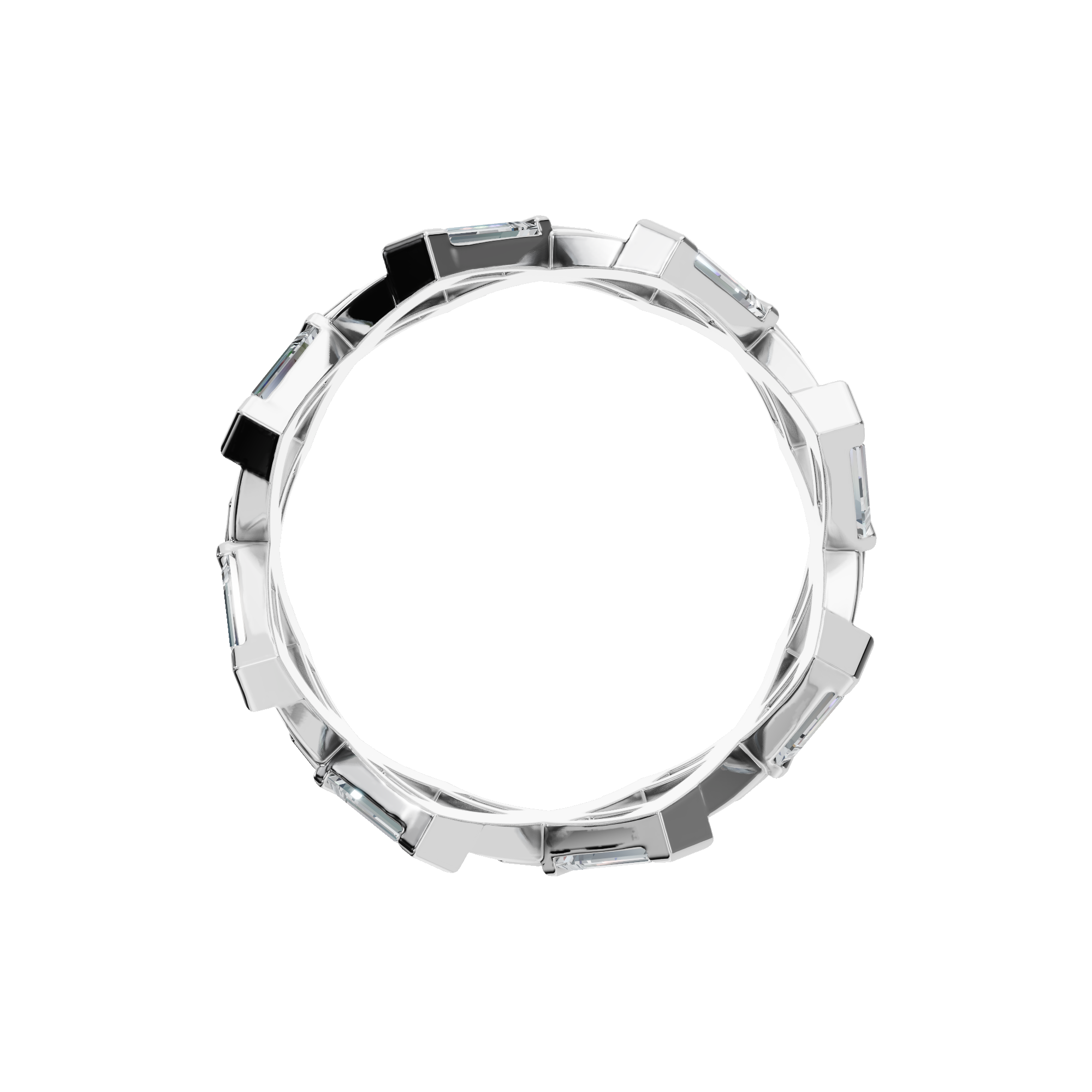 FANCY BAGUETTE WEDDING BAND