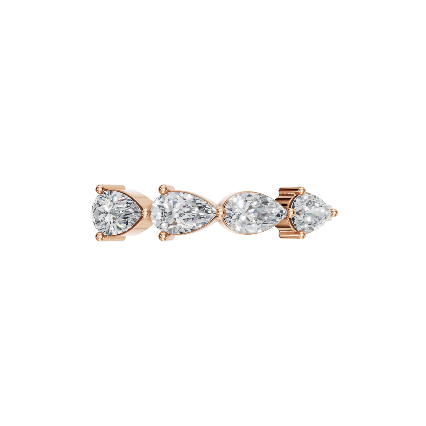 PEAR E-W HALF ETERNITY WEDDING BAND - M&D Signature Jewels