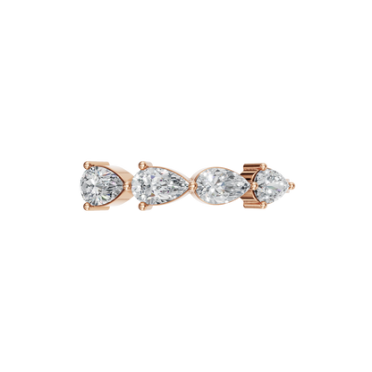 PEAR E-W HALF ETERNITY WEDDING BAND - M&D Signature Jewels