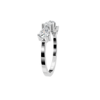 PEAR E-W HALF ETERNITY WEDDING BAND