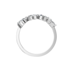 PEAR E-W HALF ETERNITY WEDDING BAND