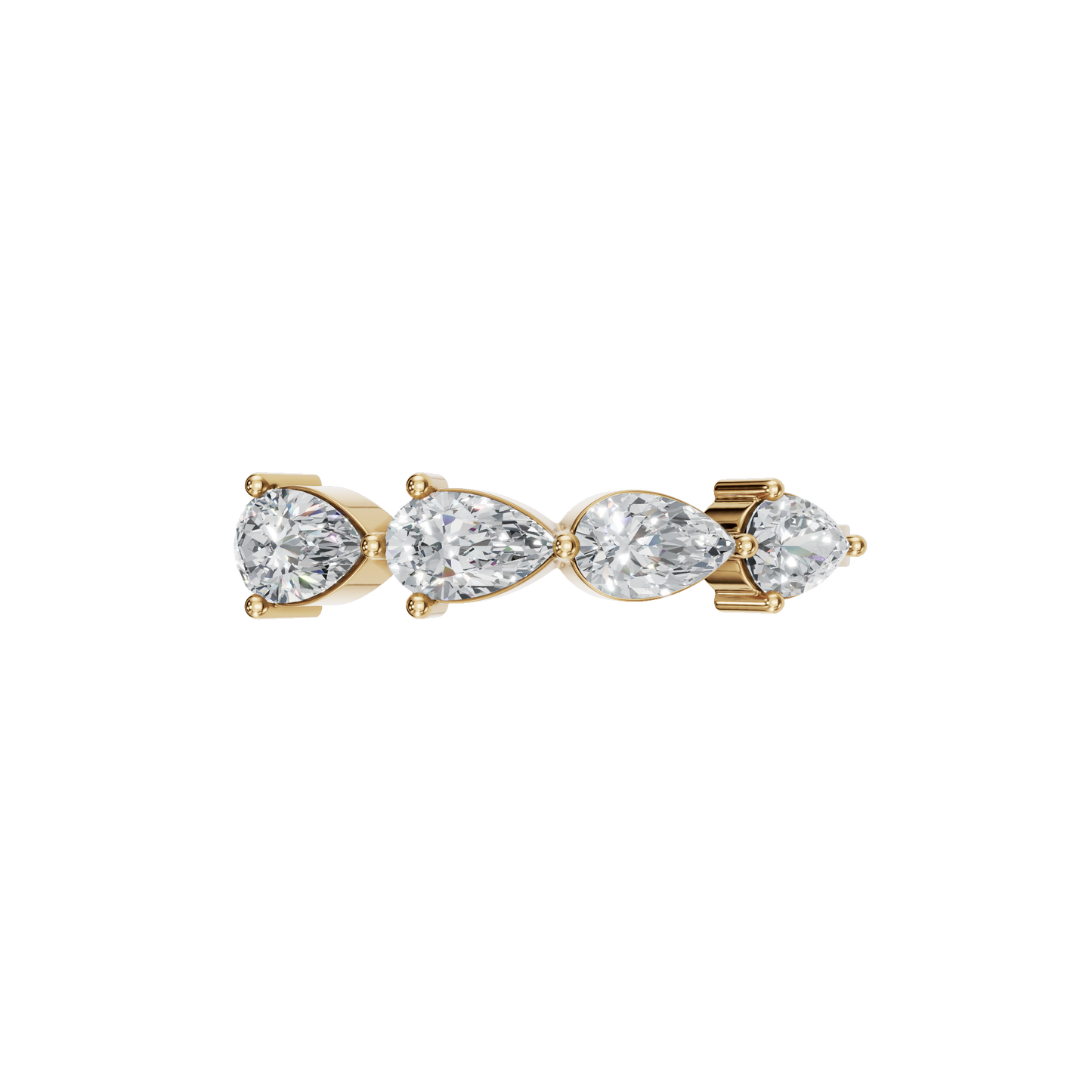 PEAR E-W HALF ETERNITY WEDDING BAND - M&D Signature Jewels