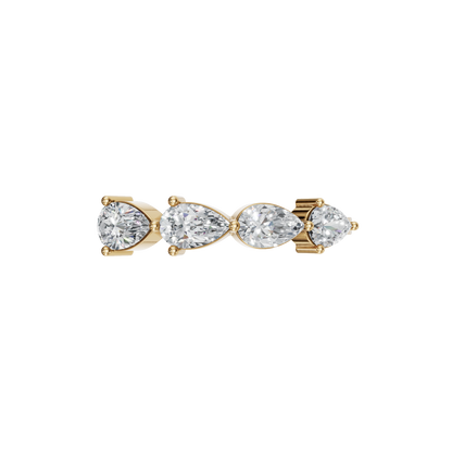 PEAR E-W HALF ETERNITY WEDDING BAND - M&D Signature Jewels