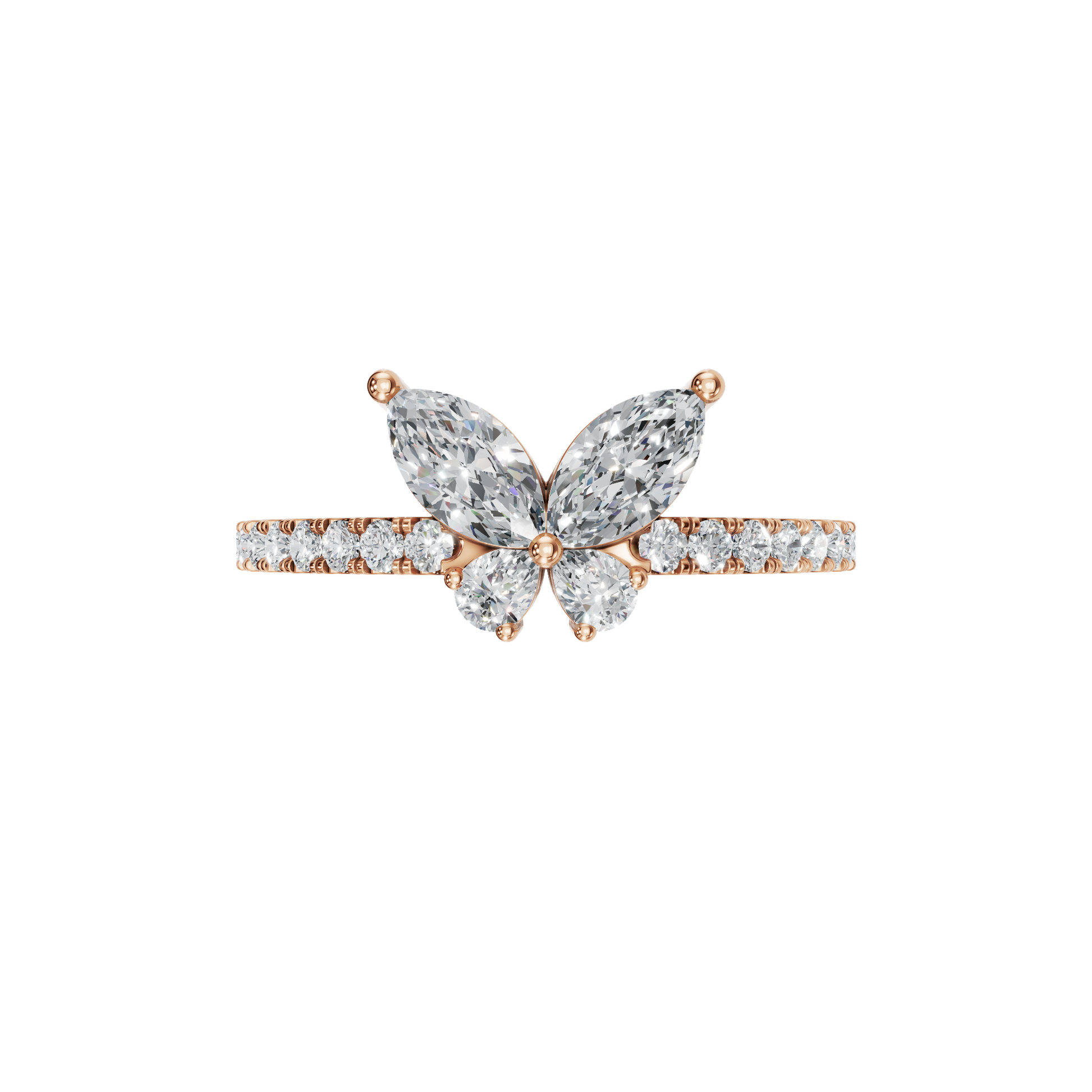 BUTTERFLY WEDDING BAND - M&D Signature Jewels
