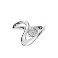 OVAL WAVE SOLITAIRE RING
