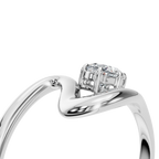 OVAL WAVE SOLITAIRE RING