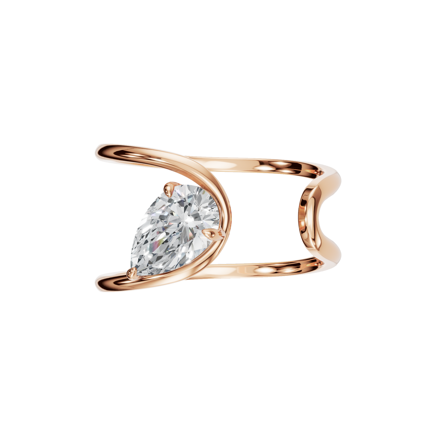 PEAR FANCY SOLITAIRE - M&D Signature Jewels