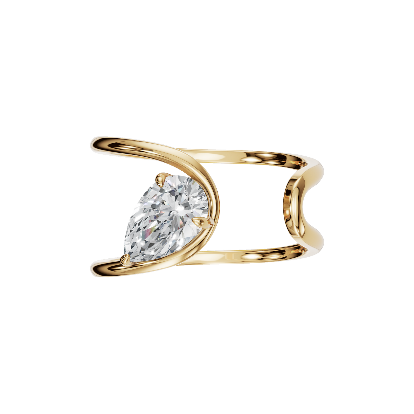 PEAR FANCY SOLITAIRE - M&D Signature Jewels