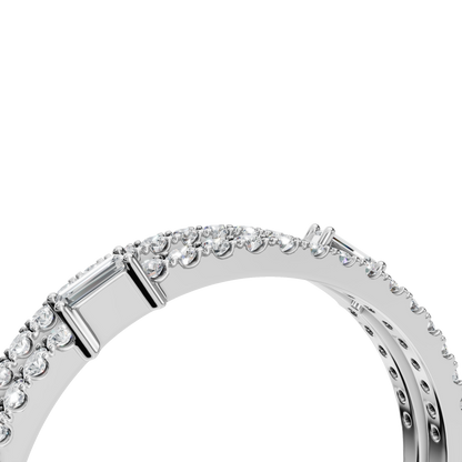 BAGUETTE ROUND  WEDDING BAND - M&D Signature Jewels