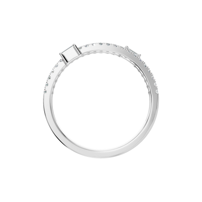 BAGUETTE ROUND  WEDDING BAND - M&D Signature Jewels