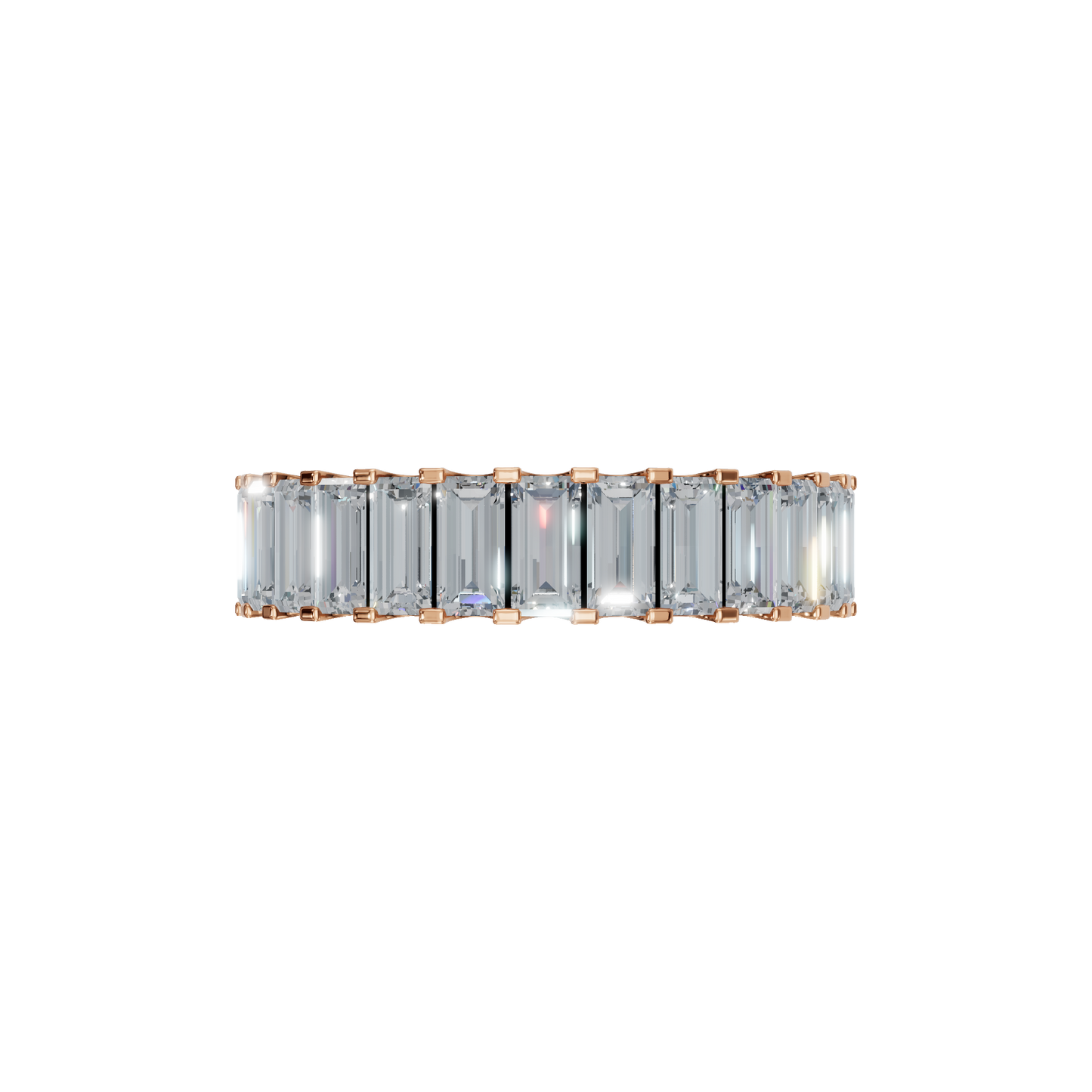 BAGUETTE HALF ETERNITY WEDDING RING - M&D Signature Jewels