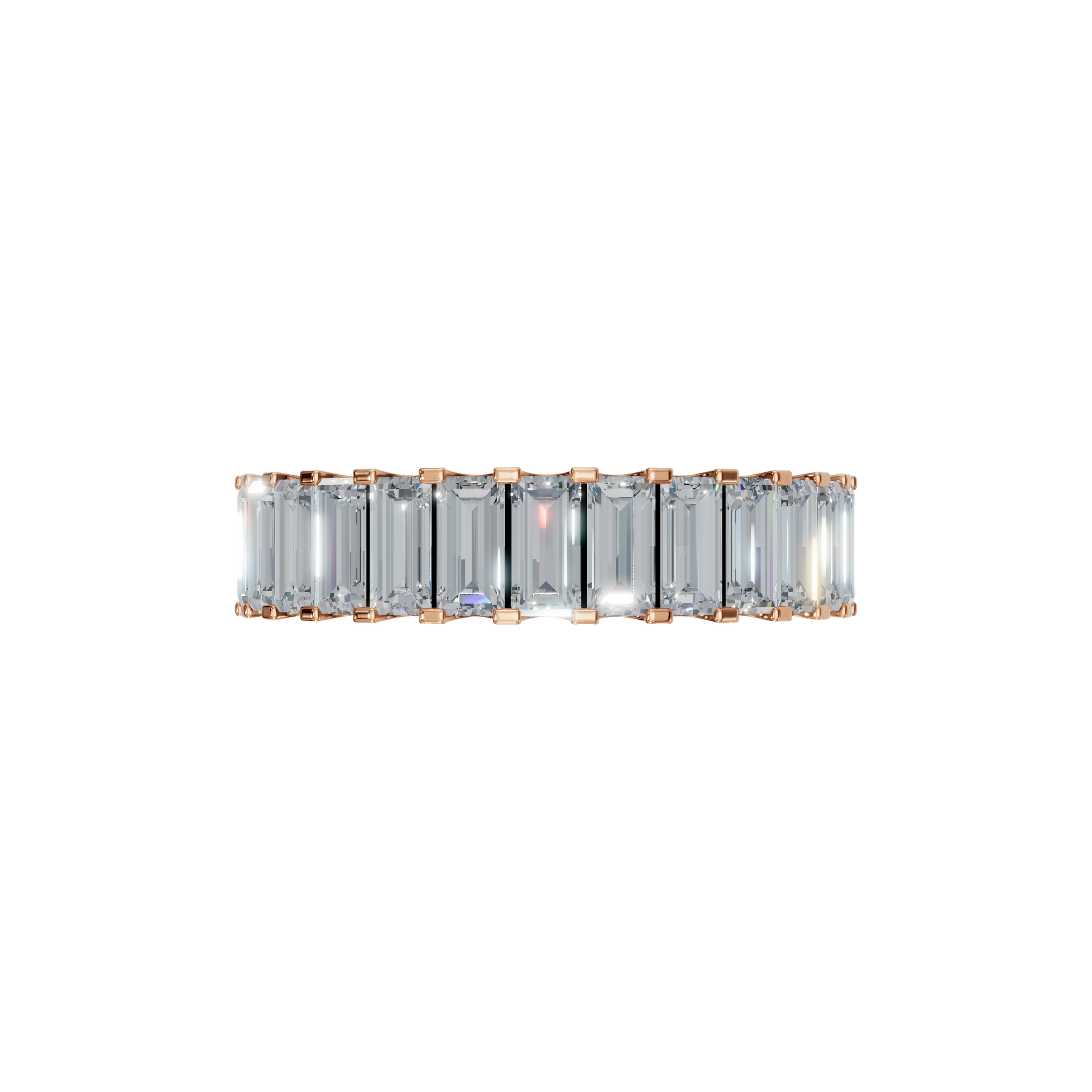 BAGUETTE HALF ETERNITY WEDDING RING - M&D Signature Jewels