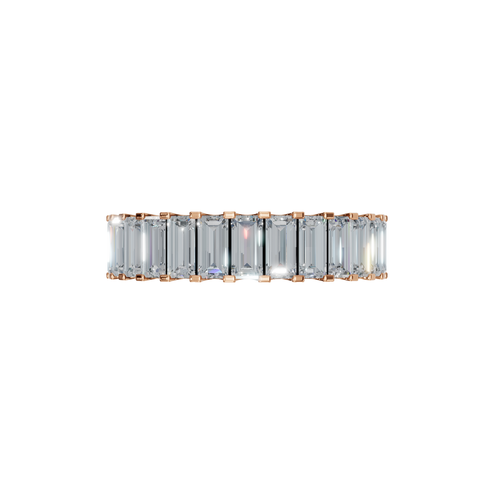 BAGUETTE HALF ETERNITY WEDDING RING