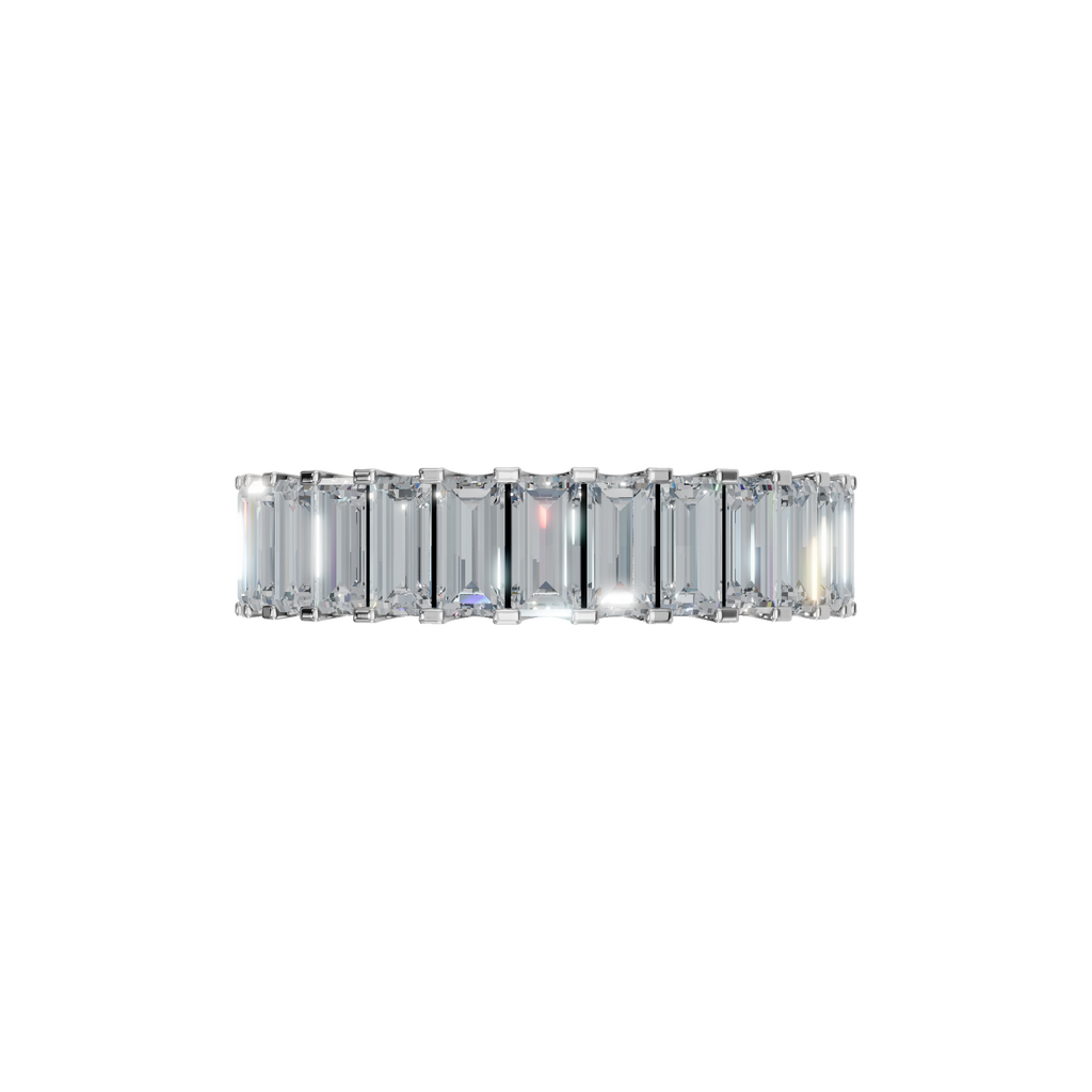 BAGUETTE HALF ETERNITY WEDDING RING