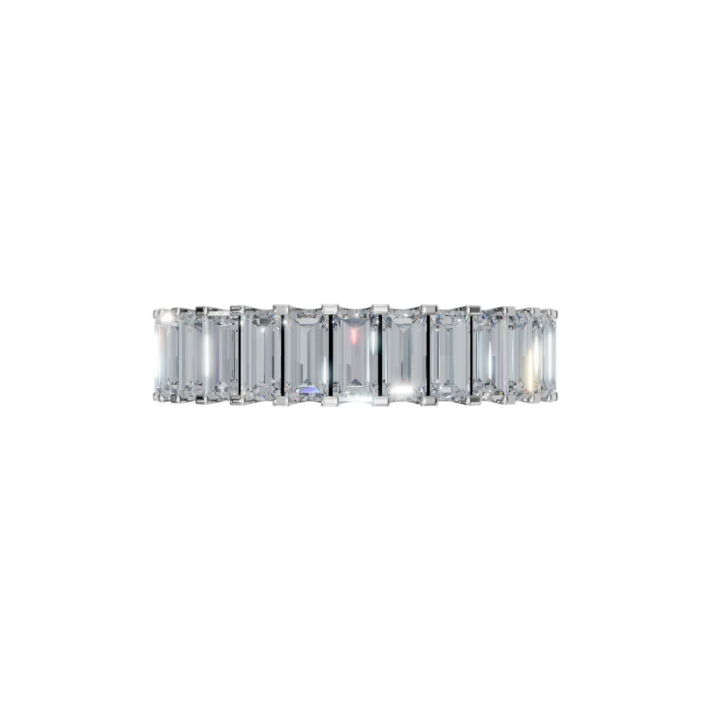 BAGUETTE HALF ETERNITY WEDDING RING - M&D Signature Jewels