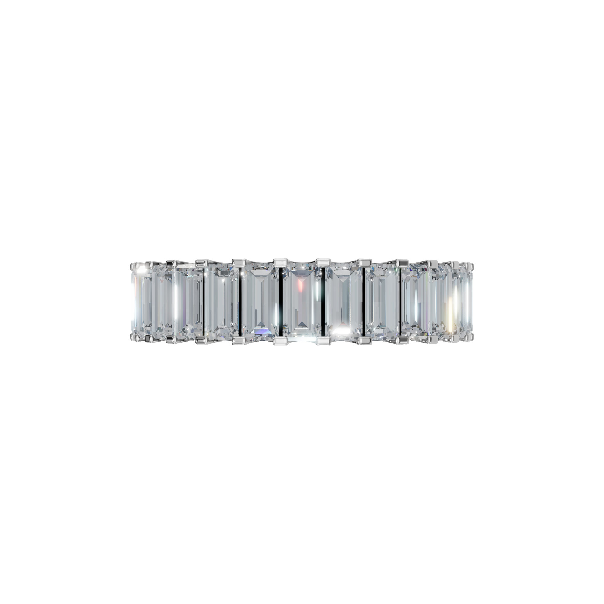 BAGUETTE HALF ETERNITY WEDDING RING
