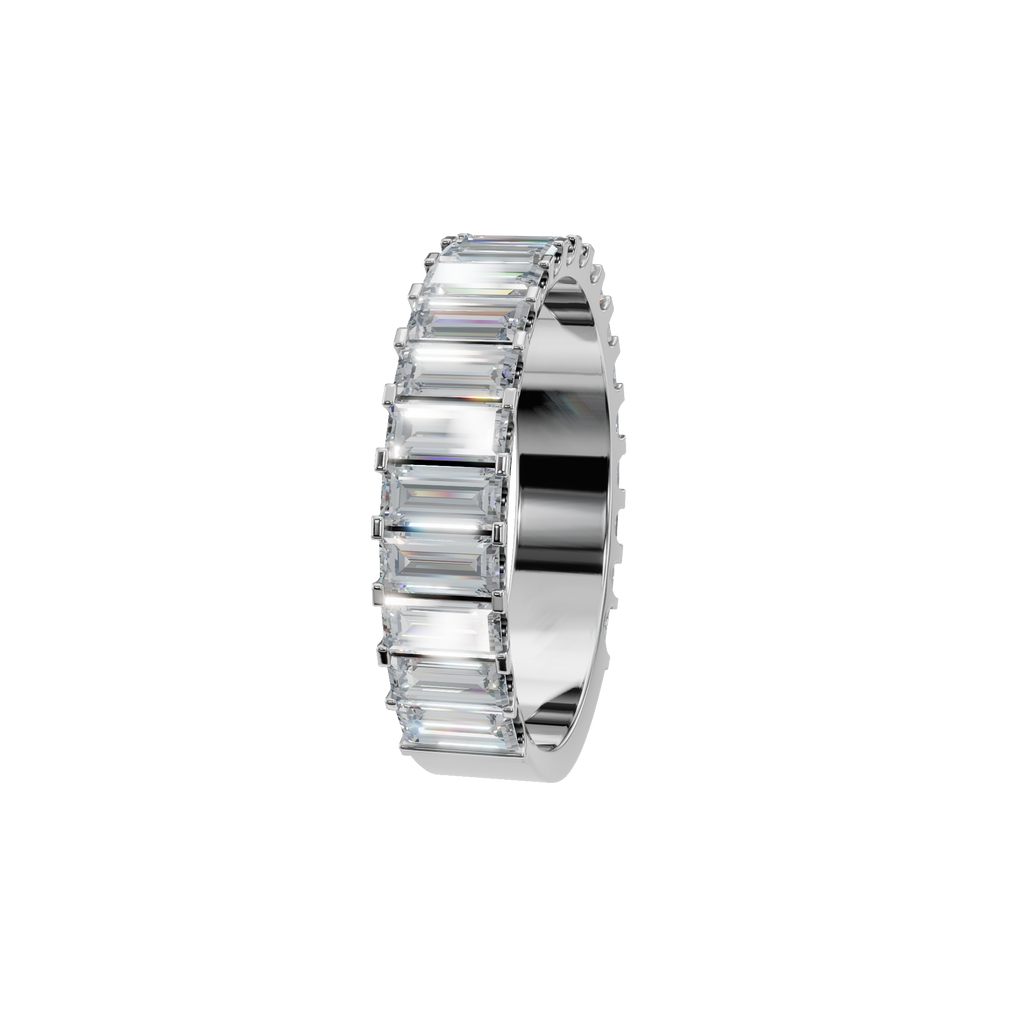 BAGUETTE HALF ETERNITY WEDDING RING