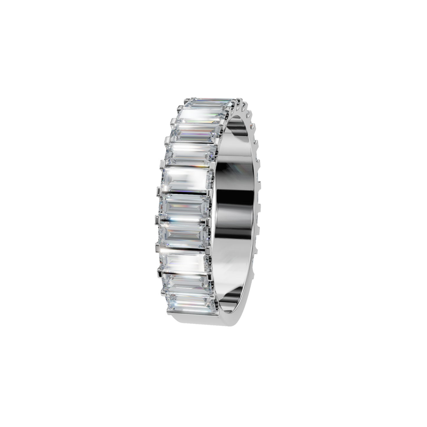 BAGUETTE HALF ETERNITY WEDDING RING - M&D Signature Jewels